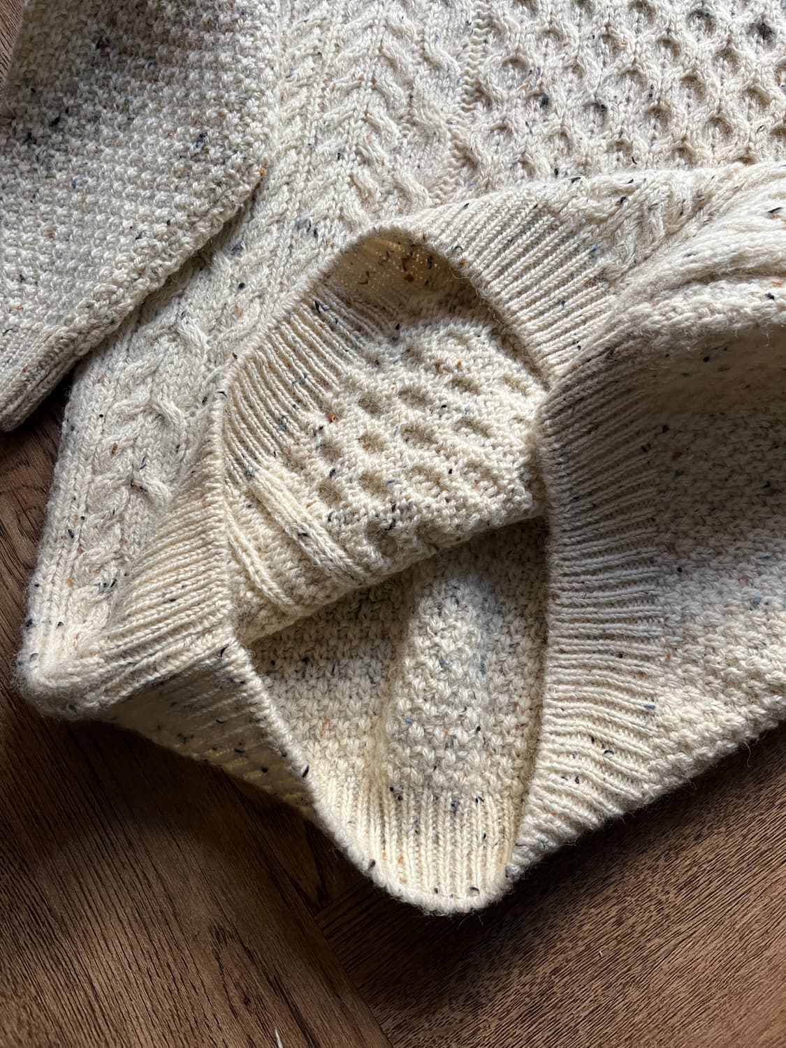 [XL]90's 아일랜드제 핸드메이드 아란 피셔맨 보카시 스웨터 원피스 상품이미지4