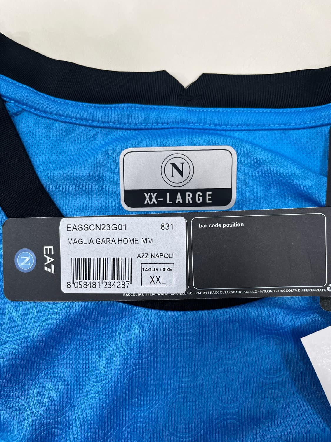 EA7 22-23 SSC 나폴리 홈 어센틱 흐비차 크바라트스켈리아 (새제 상품이미지3