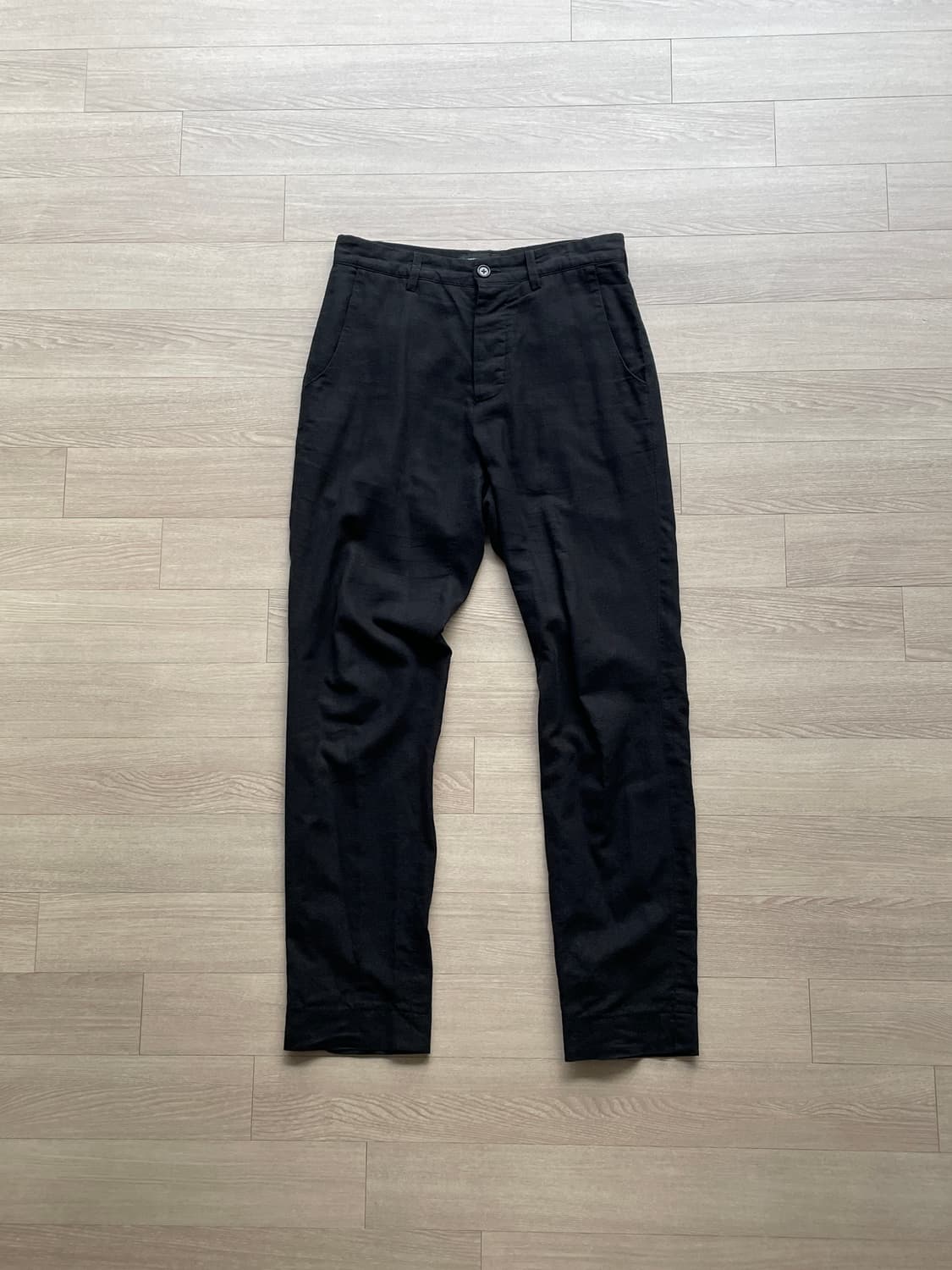 투빌더스하우스 스탠다드 01 린넨 코튼 팬츠 블랙 상품이미지1