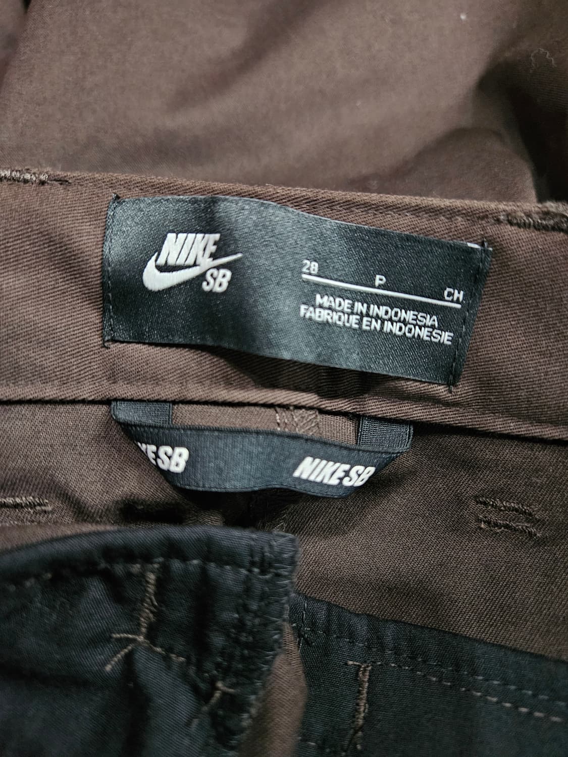 나이키 SB 다크브라운 남성 슬림핏 허리 28 면바지  상품이미지3