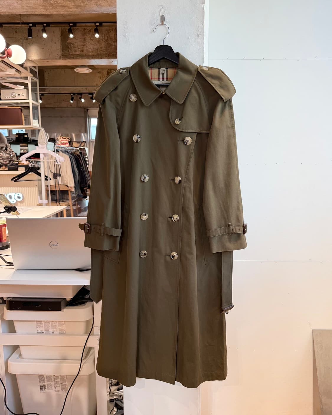 버버리 카키 더블 헤리티지 트렌치 코트 상품이미지2