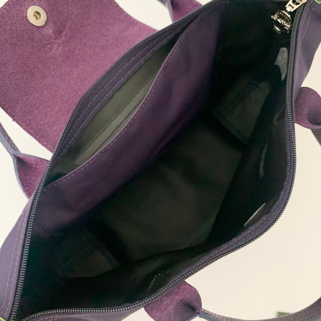 롱샴 르 플리아쥬 L1621 스몰 오베르진 퍼플 토트백 상품이미지8