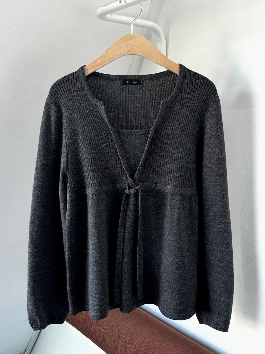 High gauge design strap knit TOP 상품이미지1