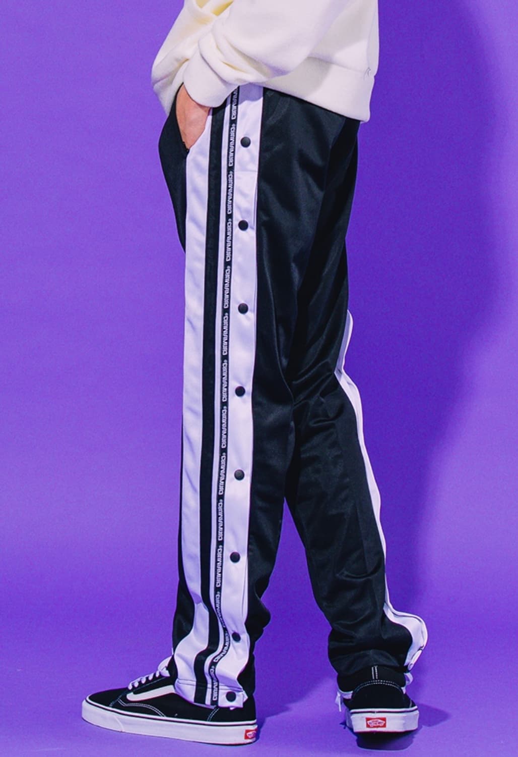 CRUMP 크럼프 사이드 스냅 트랙팬츠 추리닝 바지 S 상품이미지2