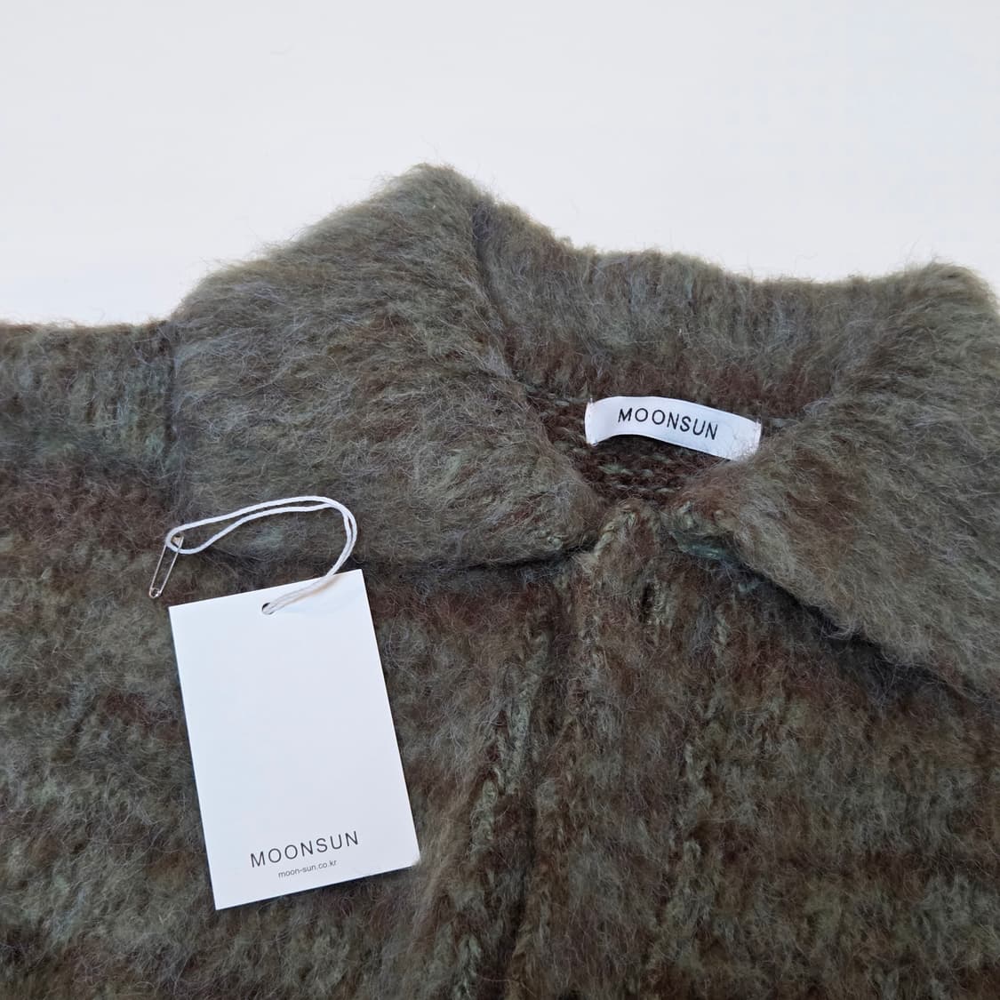 [F] 문선 알파카 가디건 포레스트 브라운 상품이미지2