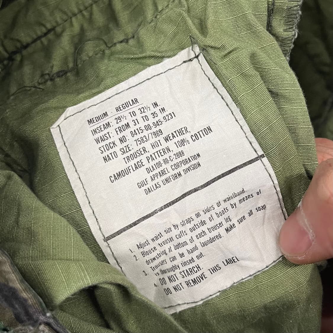 80s 미군 Erdl 밀리터리 팬츠 (M/R) 상품이미지6