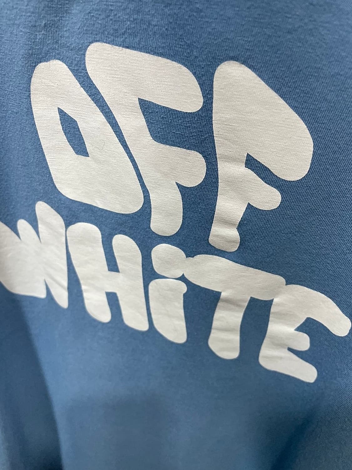 (정품/새상품) 오프화이트 여성 로고 그래픽 라이트 블루 반팔 티셔츠 상품이미지3