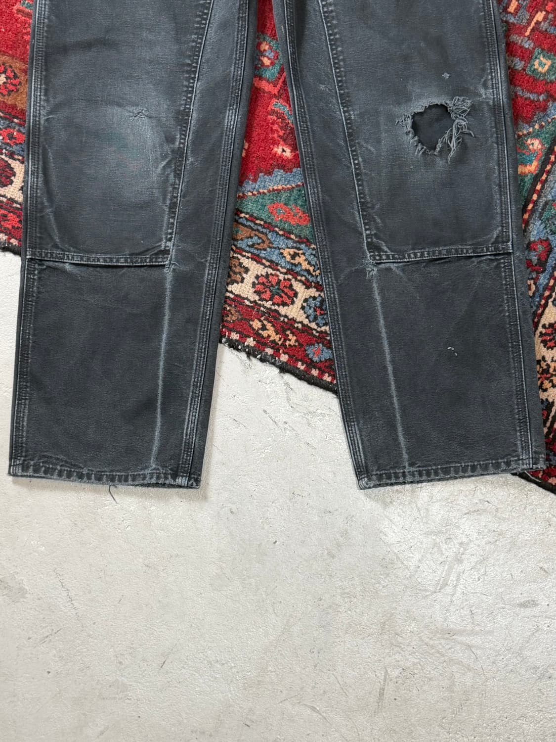 OG 칼하트 B136 더블니 팬츠 칼하트 썩블니 블랙 상품이미지7