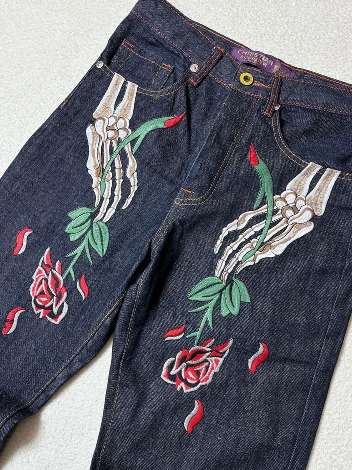 에드하디 크리스찬 오디지에 00's 자수 데님 팬츠 PN6696 상품이미지7