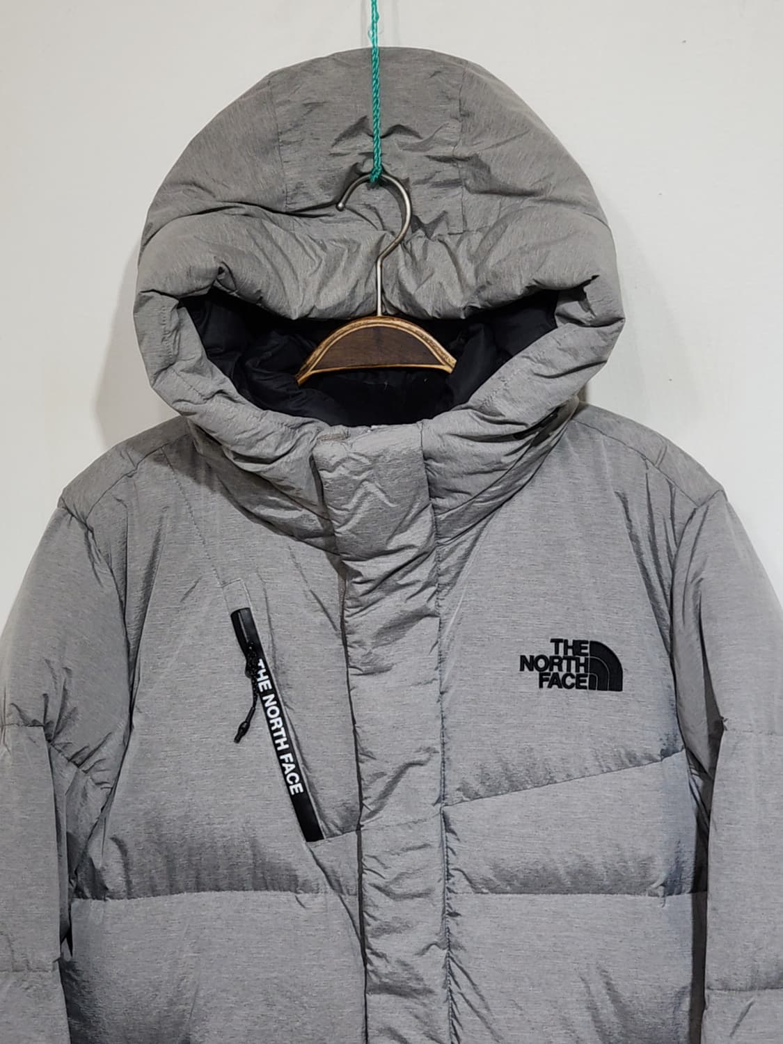 (M) 노스페이스 롱패딩 점퍼 그레이 거위털 후드 다운코트  상품이미지2