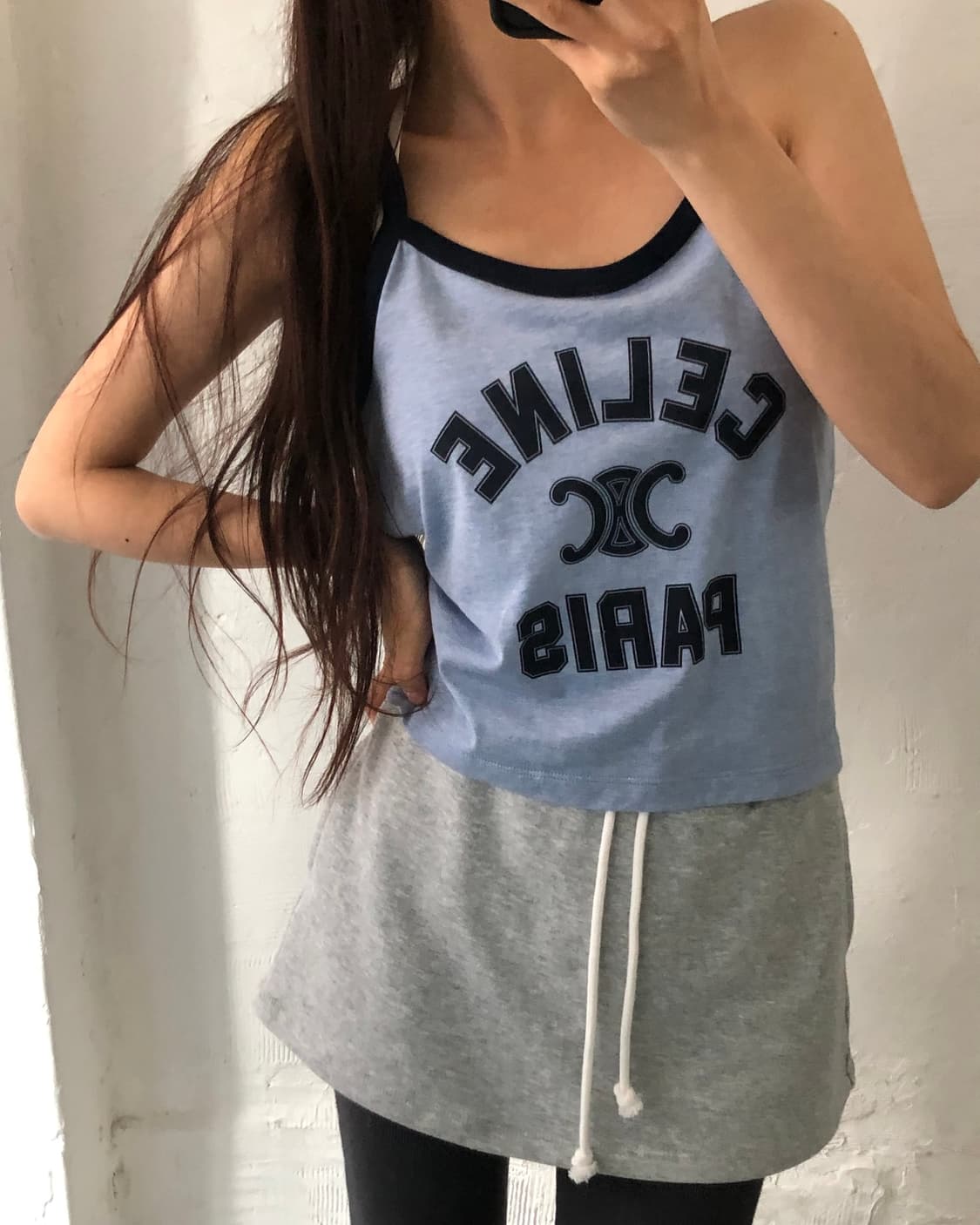 (새상품) Celine 셀린느 블루 컬러 링거 슬리브리스 상품이미지2