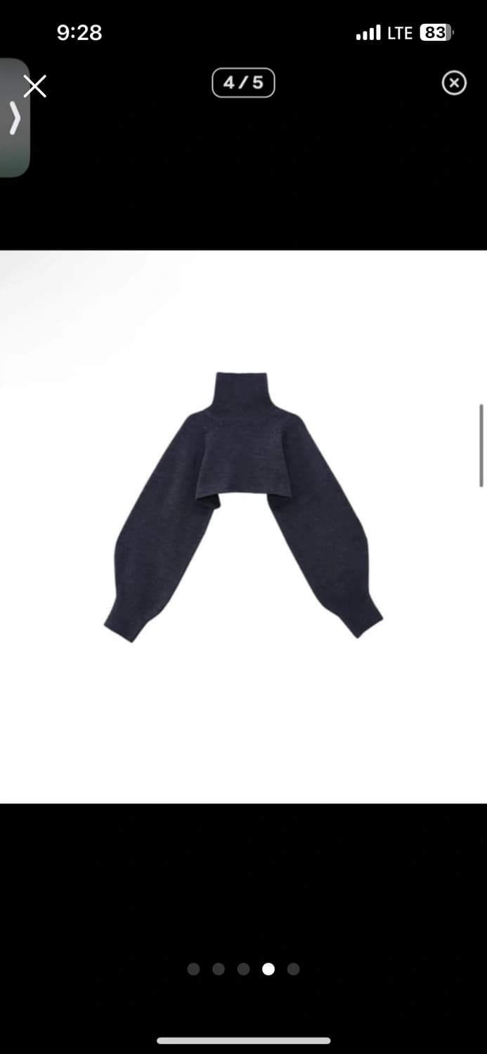 트리밍버드 레이어드 폴라니트 블루그레이 새상품급 가격내림x 상품이미지4