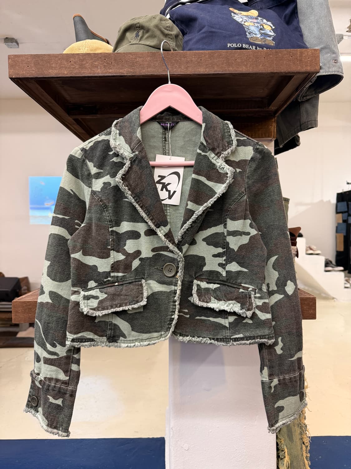 Jpn vtg 밀리터리 카모 크롭 자켓 상품이미지3