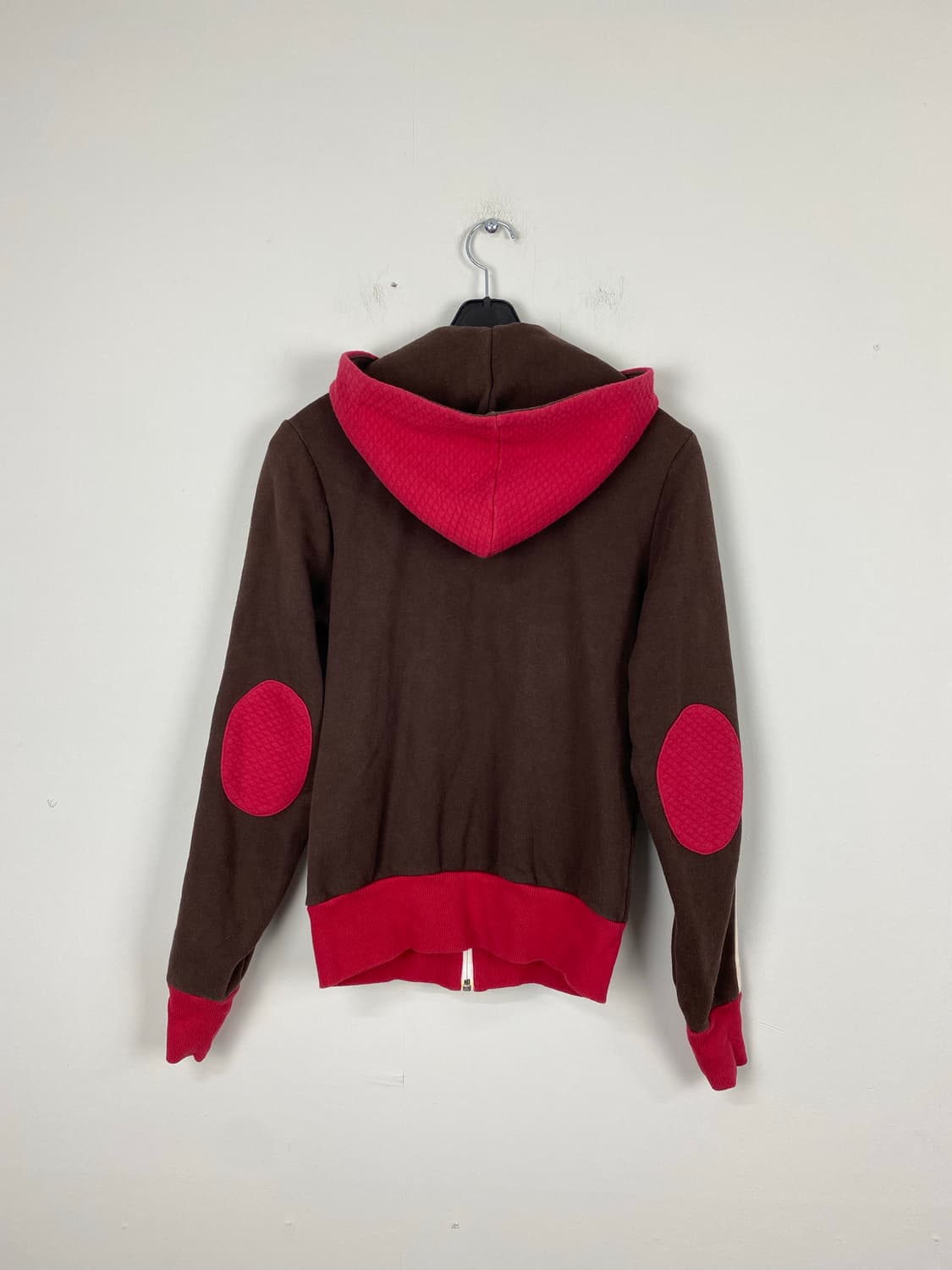 아디다스 레드브라운 배색 올드스쿨 후드집업 XS 상품이미지2