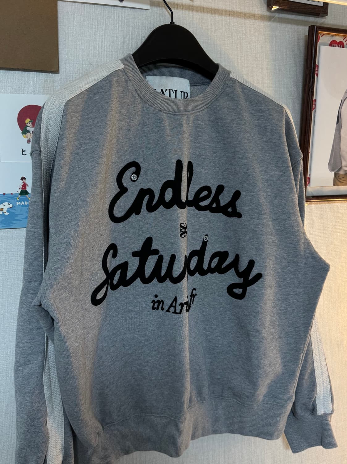 [M]세터 엔들리스 세터데이 스웻셔츠 맨투멘 그레이 상품이미지2