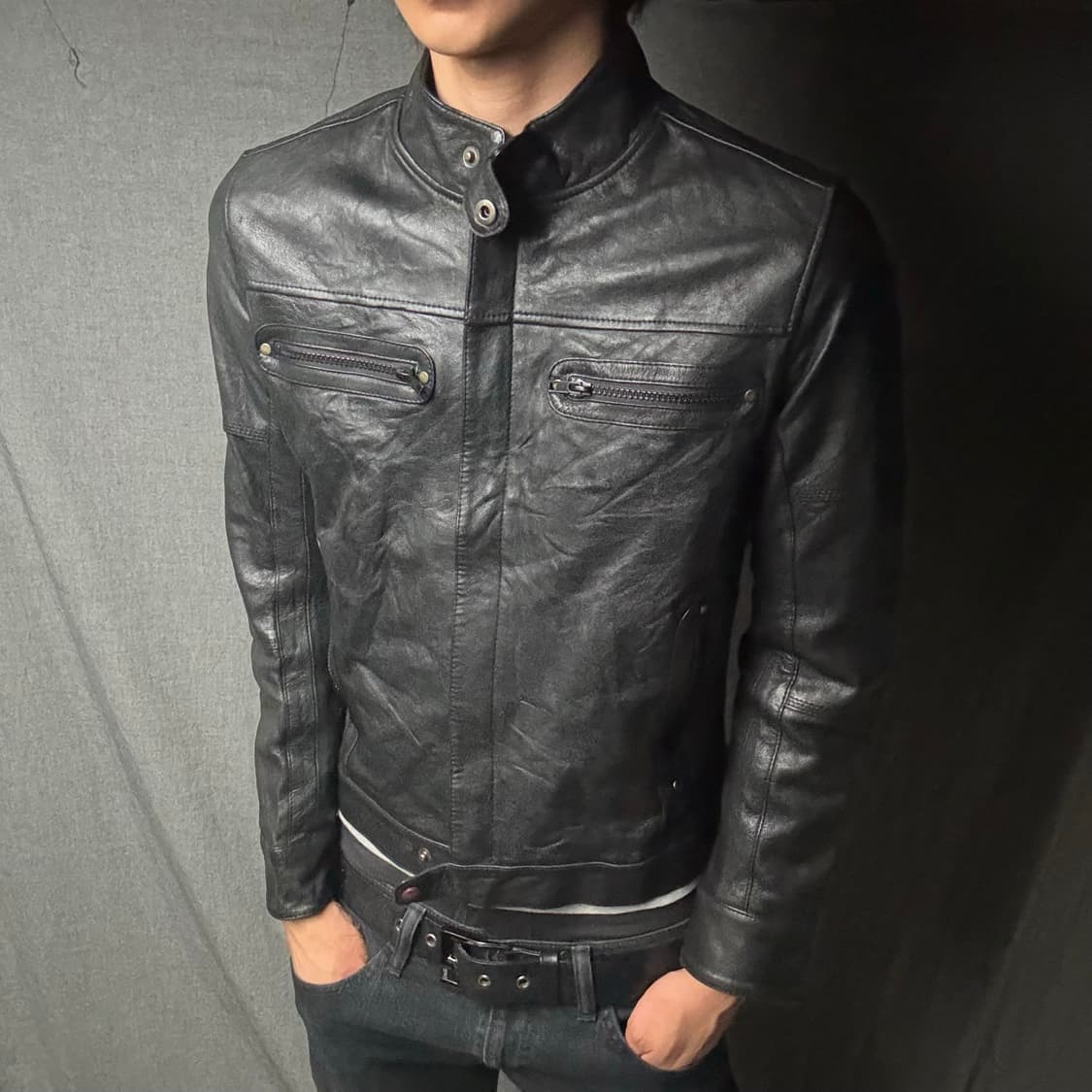 ltaly lamb skin leather jacket 상품이미지2
