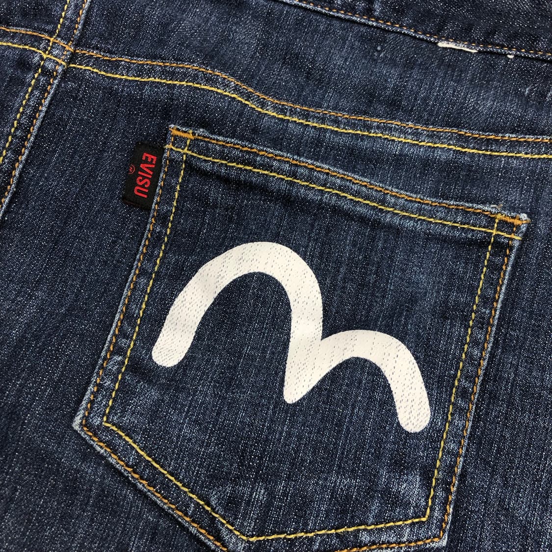 에비수 포켓 로고 데님 스커트 상품이미지2