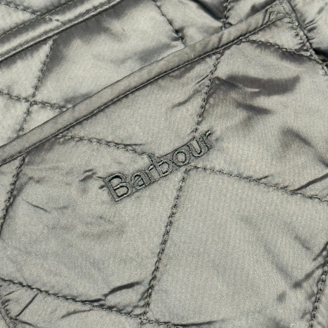 여L) 바버 데브론 퀼티드 자켓 블랙 올리브 상품이미지4