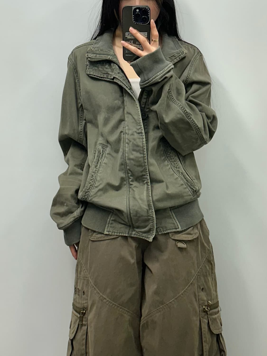 아베크롬비 카키 블루종 봄버 자켓 상품이미지1