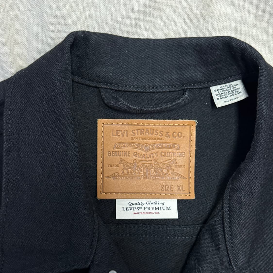 리바이스 프리미엄 블랙 트러커 자켓 XL 상품이미지5