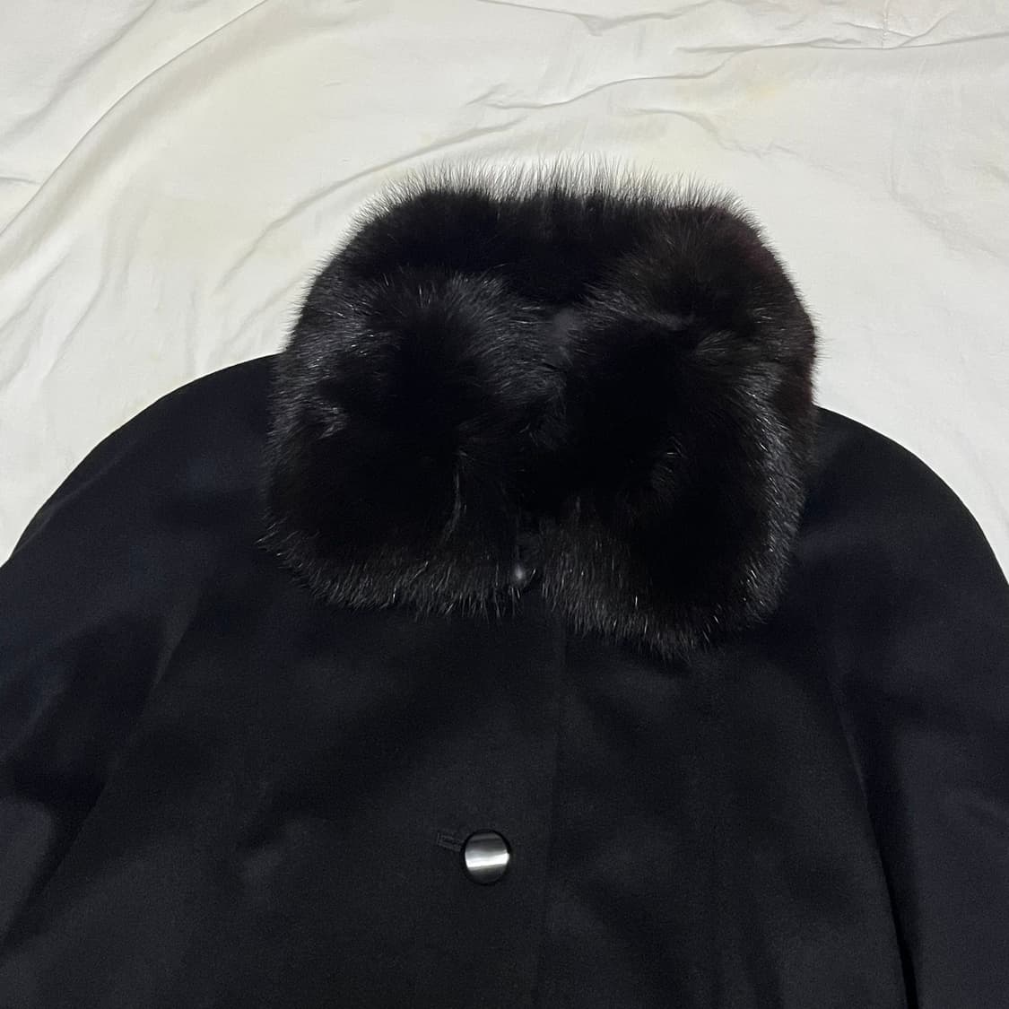 빈티지 ) 퍼 캐시미어 롱코트 상품이미지1