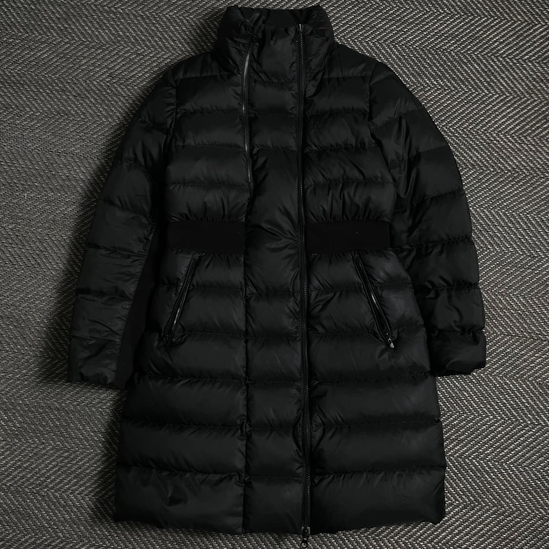 Hazzys 우먼스 더블지퍼 다운 밴딩 디테일 롱 패딩 점퍼y 4808 상품이미지2