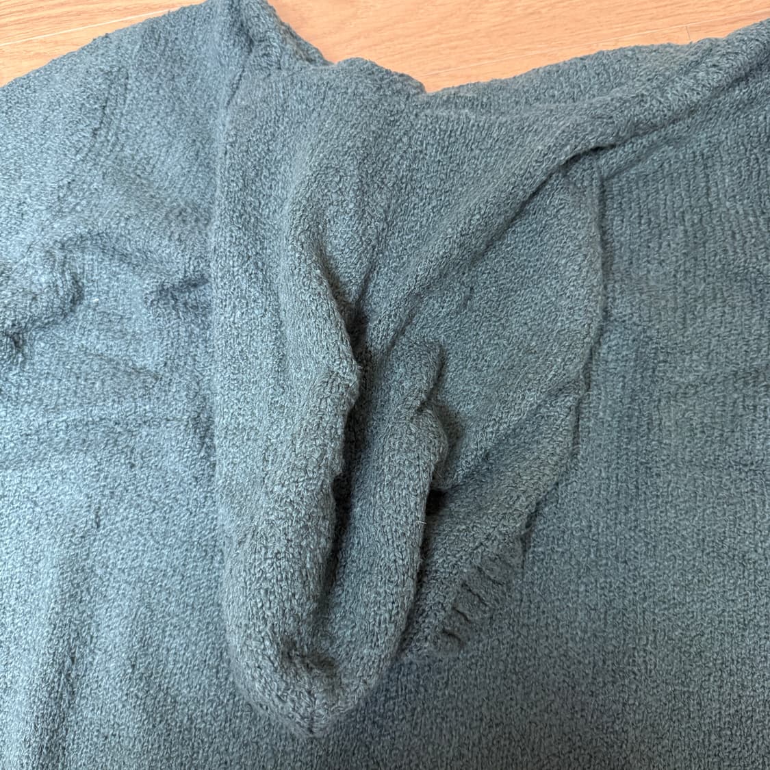 COS 부클레 니트 후드 그린 S사이즈 상품이미지4