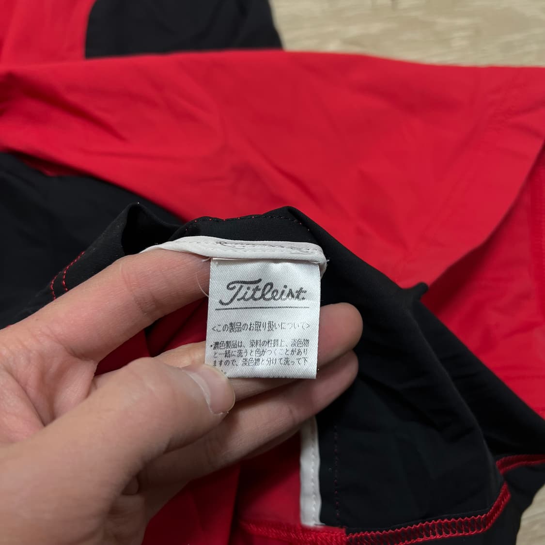 타이틀리스트 여성 골프웨어 투톤 배색 바람막이 자켓 [레드] L/100 상품이미지6