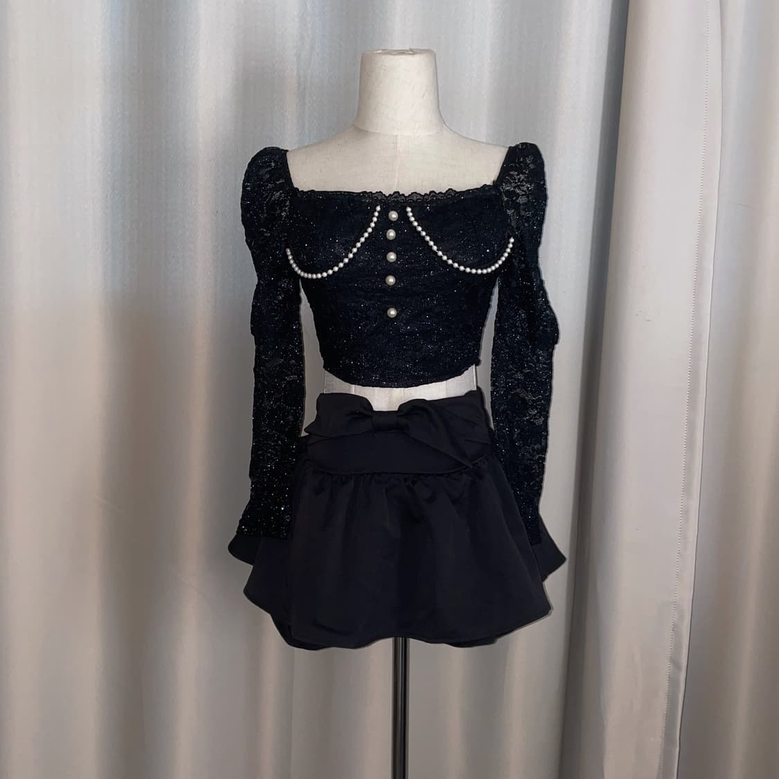 빈티지 블라우스 레이스 블라우스 히메갸루 블랙페어리 르네상스 연말룩 상품이미지1