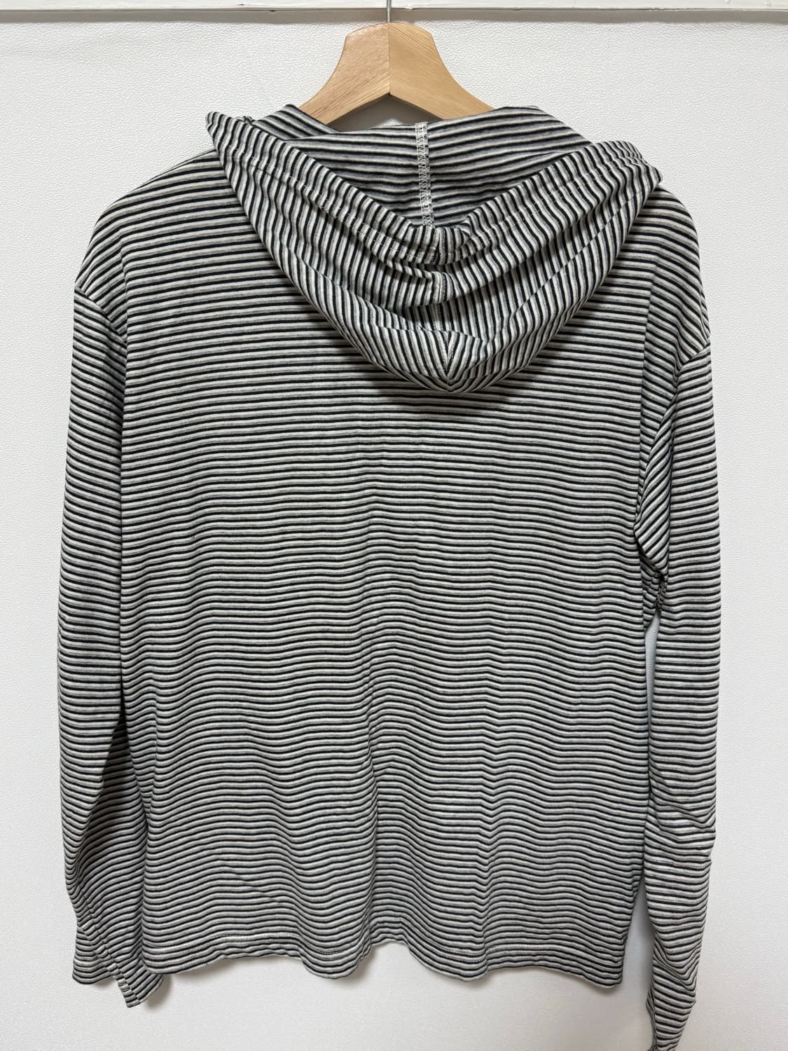 Hatchingroom stripe hoodie grey 상품이미지2