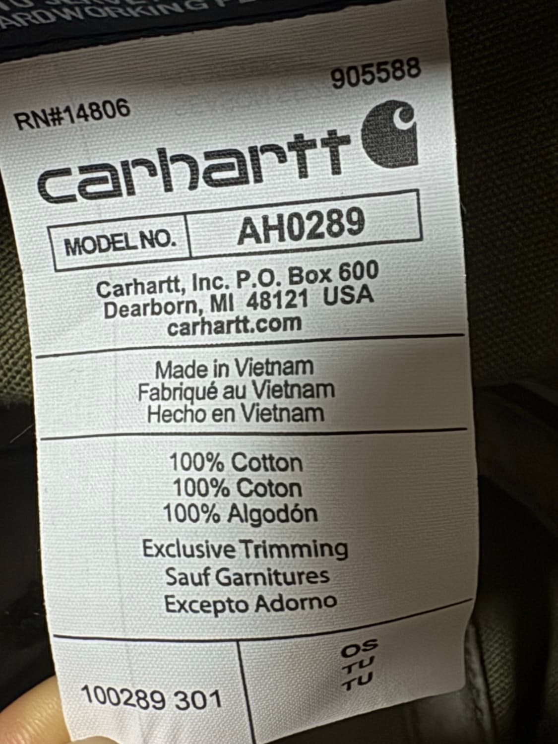 칼하트 캔버스 캡 아미그린 상품이미지4