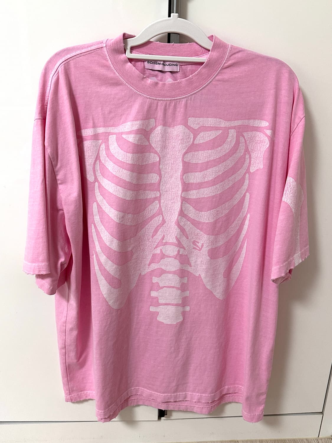 스키즘인듀싱 RIB CAGE T SHIRT_PINK M사이즈 상품이미지8