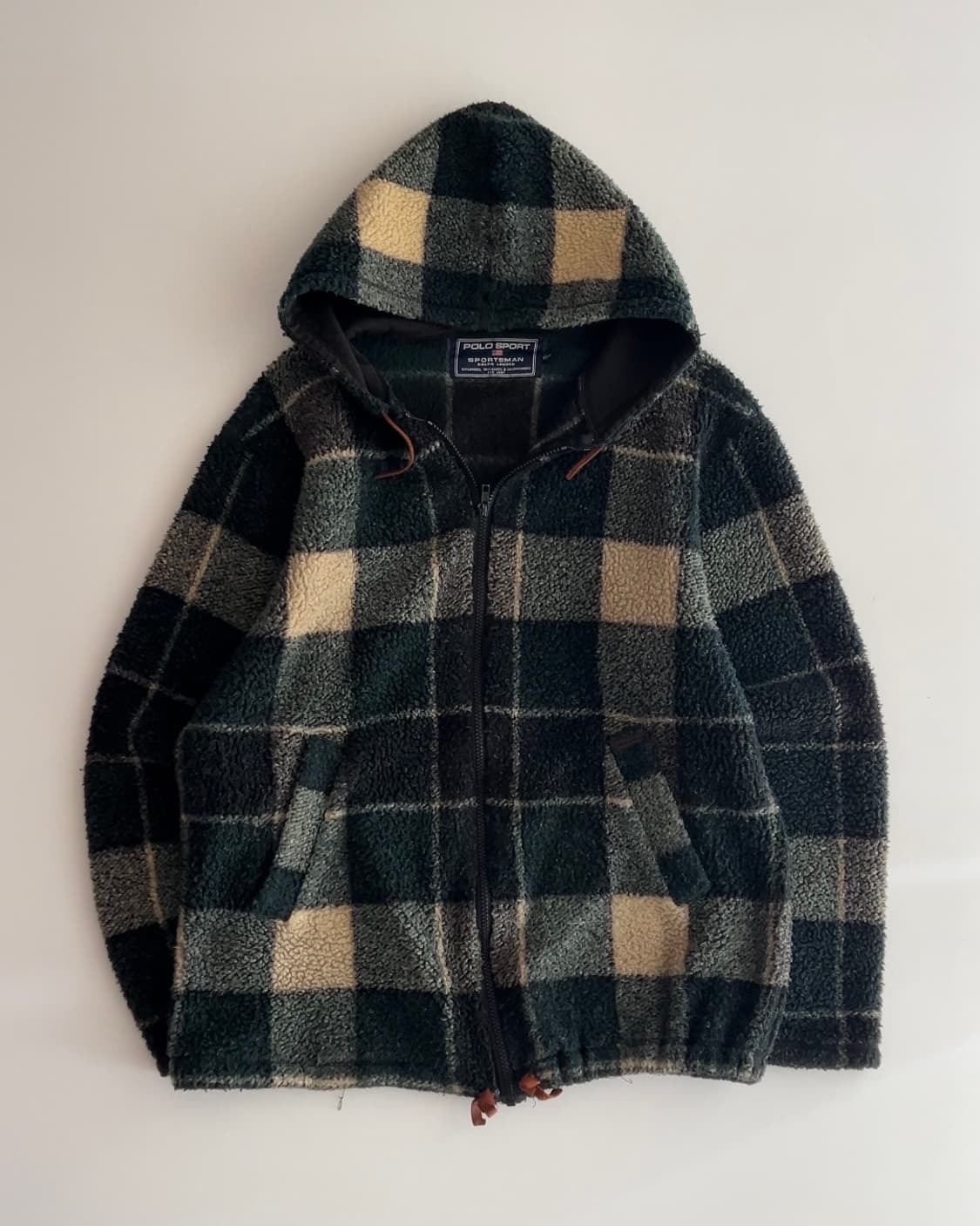폴로 스포츠 체크 후드 플리스 집업 자켓 100 상품이미지1