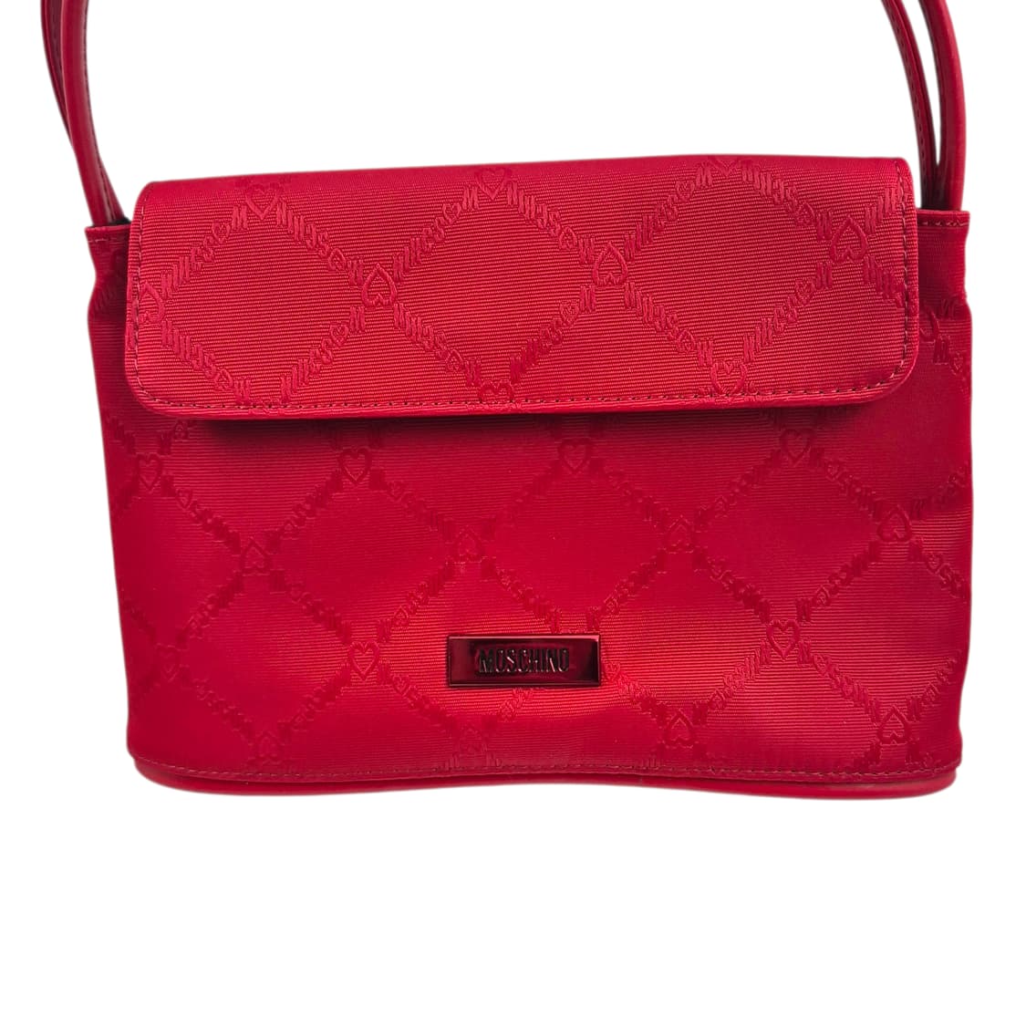 00s 러브 모스키노 나일론 레더 하트 핸드백 상품이미지6