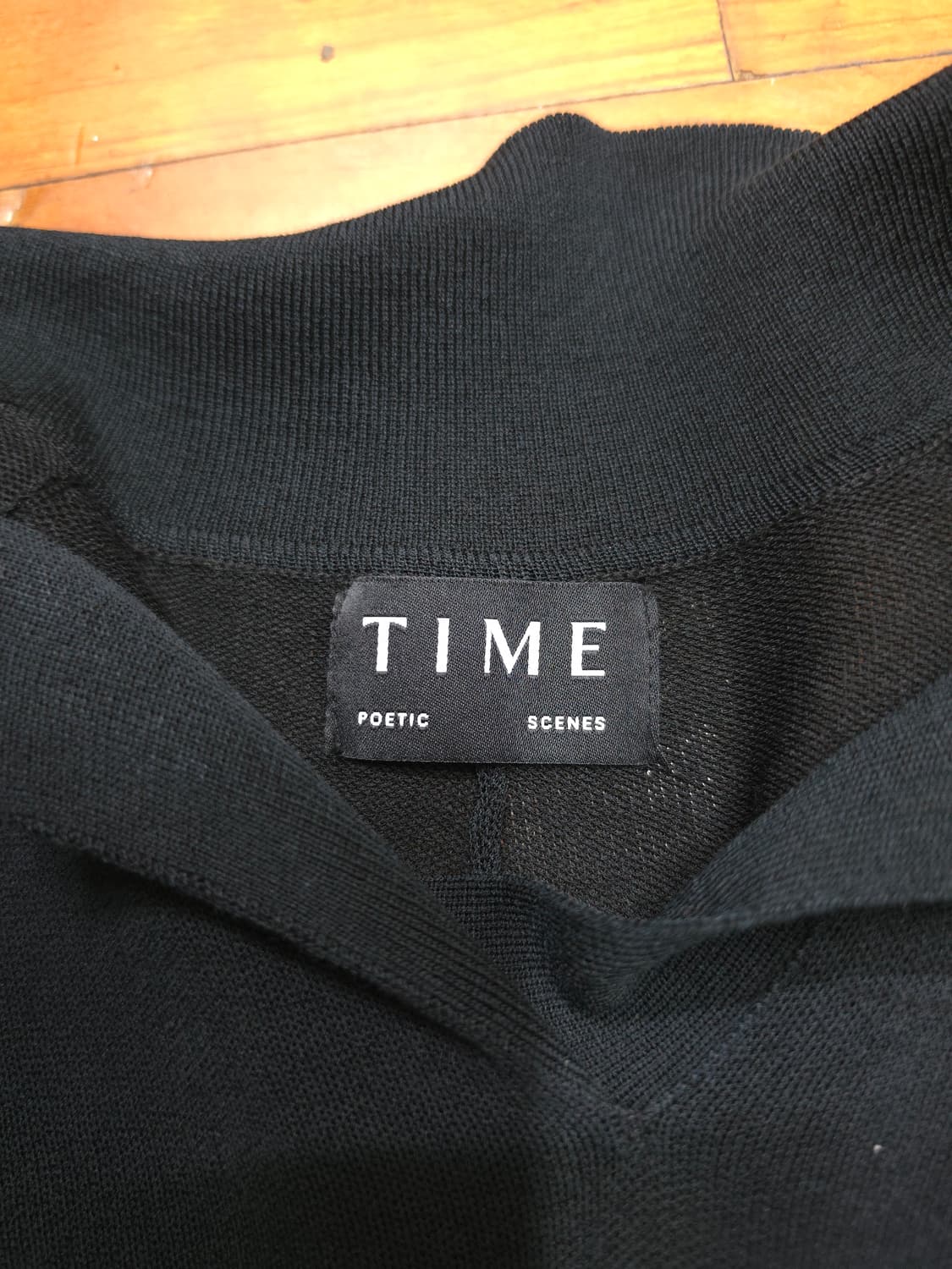 TIME 타임 블랙 카라넥 니트 상품이미지6