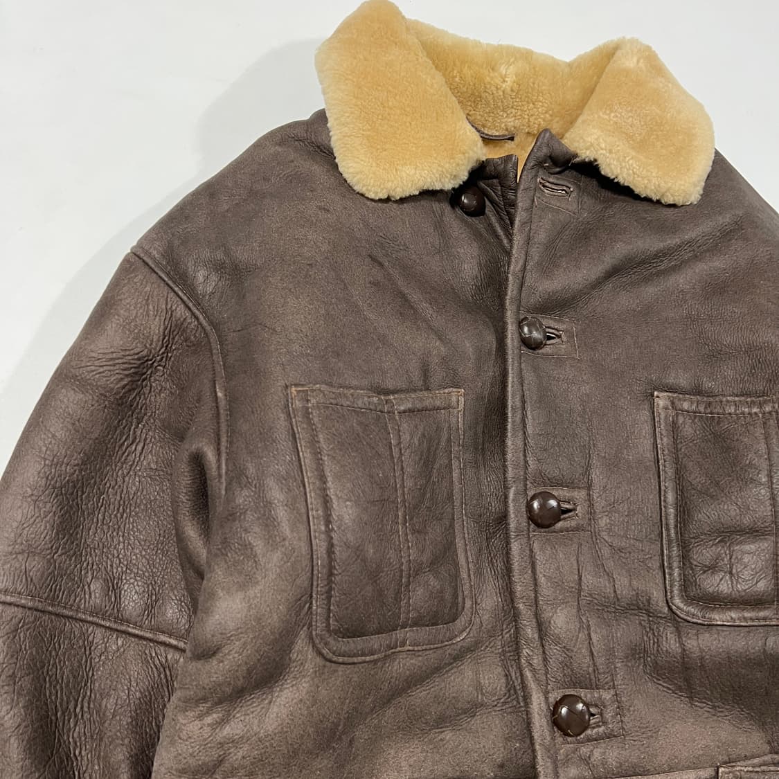 Johns hamer 옥토퍼스 아미 쉽스킨 롱무스탕자켓(L) 상품이미지2