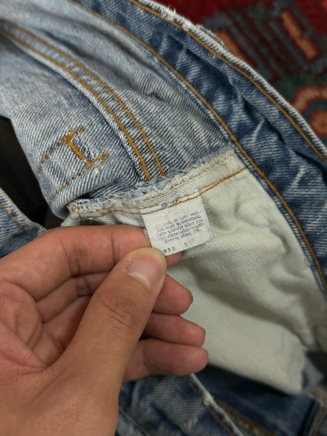 80's USA 빈티지 리바이스 517 체인스티치 상품이미지9