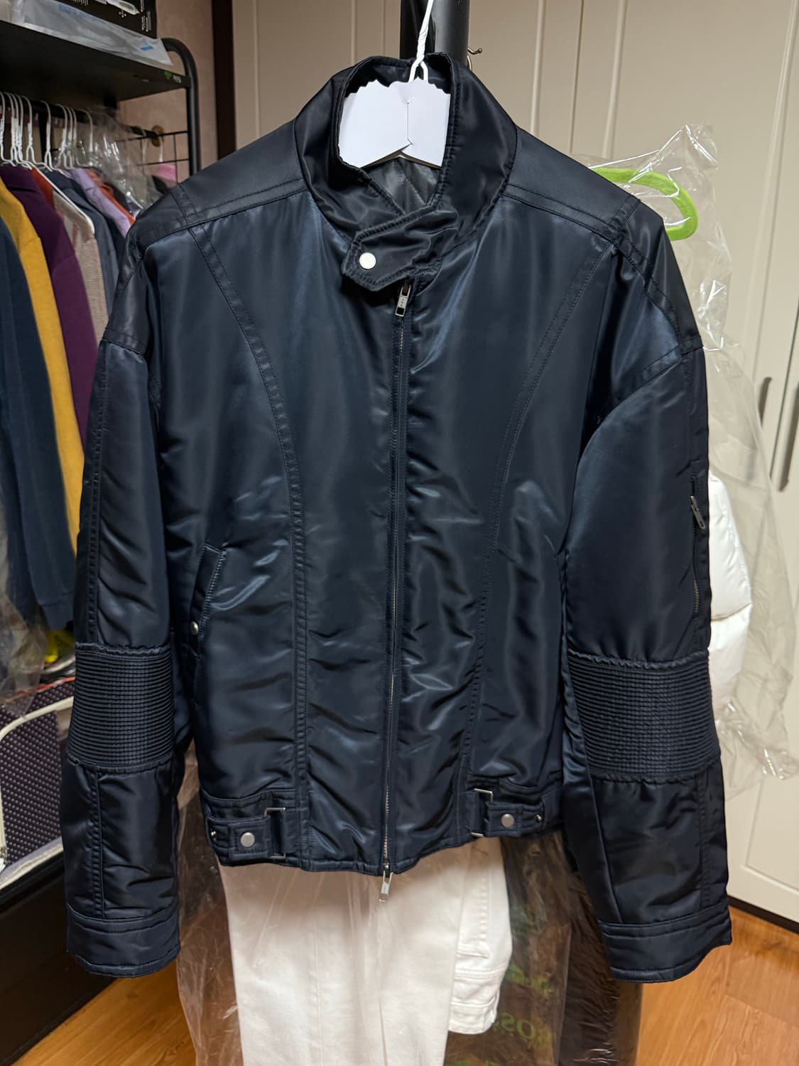 엘무드 - 스즈키 퀼티드 모터사이클 자켓 (블랙/46) 상품이미지1