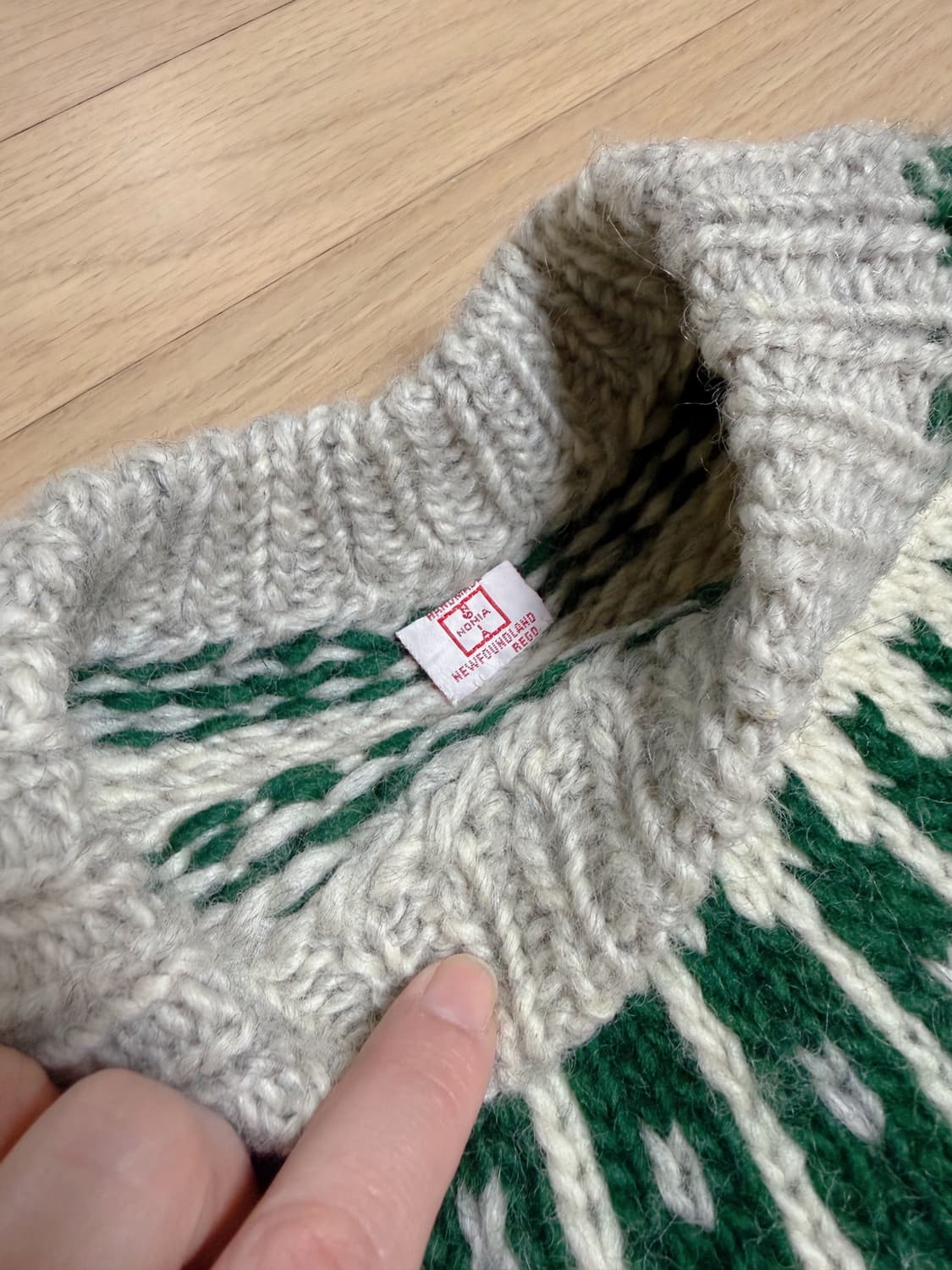 노르딕 패턴 그린 니트 상품이미지4