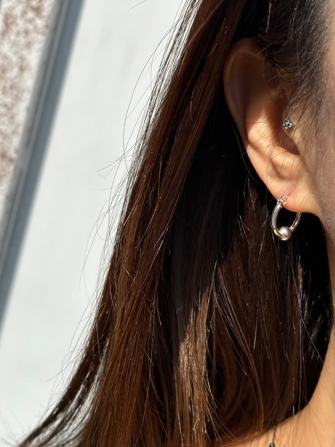 ball hoop 925silver earring  상품이미지5