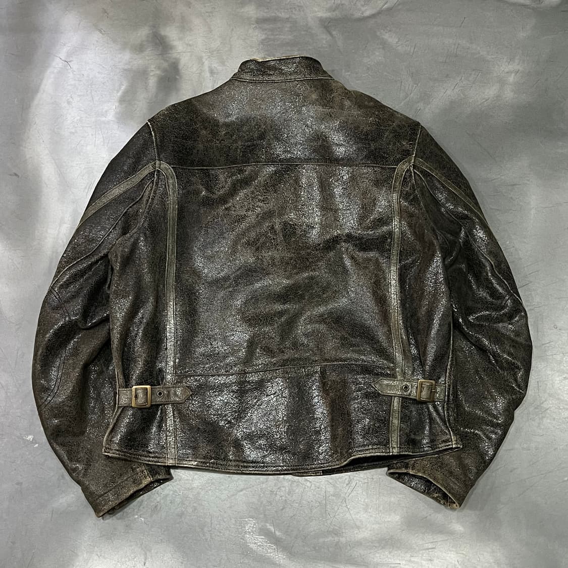  Dog fight 리얼레더 싱글 라이더자켓 y14638 상품이미지2