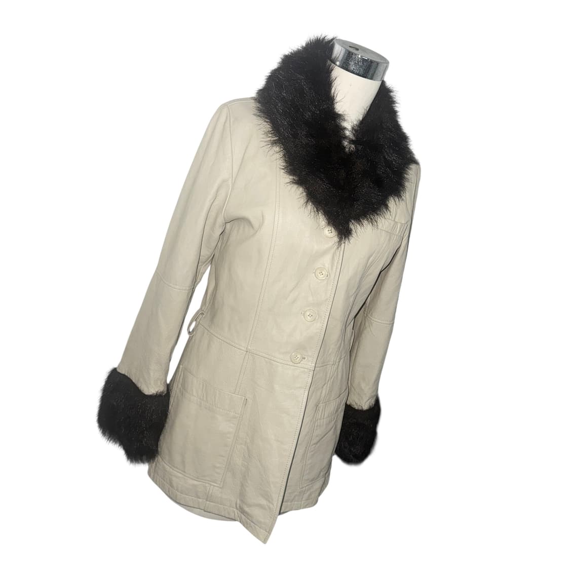 Nude Beige Cow Leather middle Jacket 상품이미지1