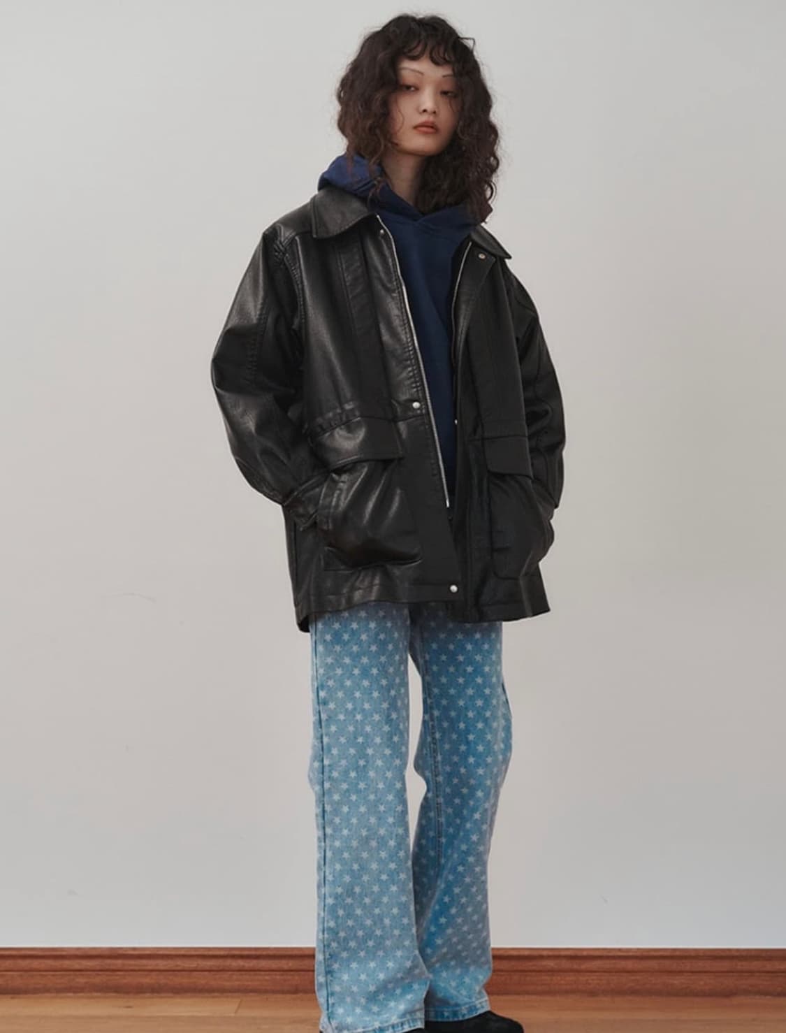 플리즈프로젝트 비건 레더 자켓 상품이미지3