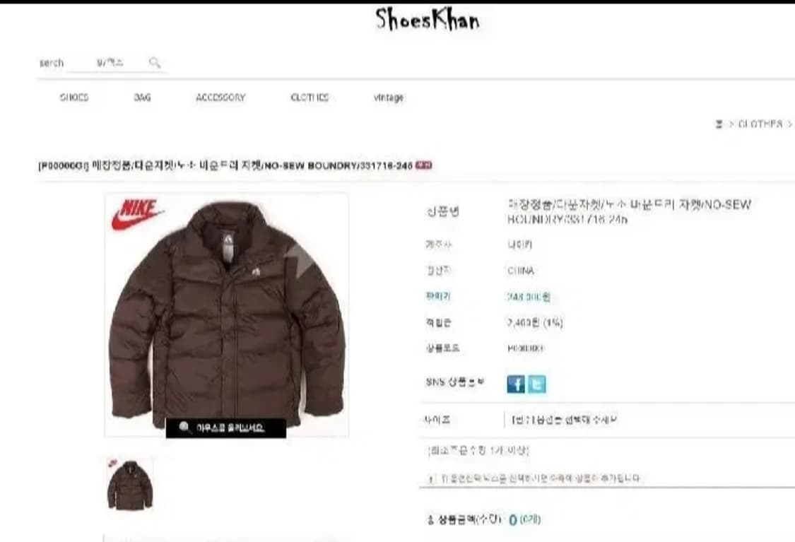 나이키 ACG 브라운 구스다운 푸퍼 패딩 자켓  상품이미지8