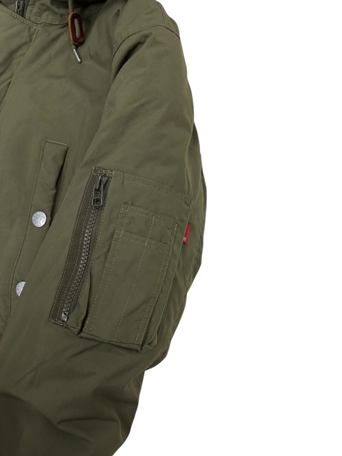 리바이스 덕다운 야상패딩 카키 (M) 상품이미지4