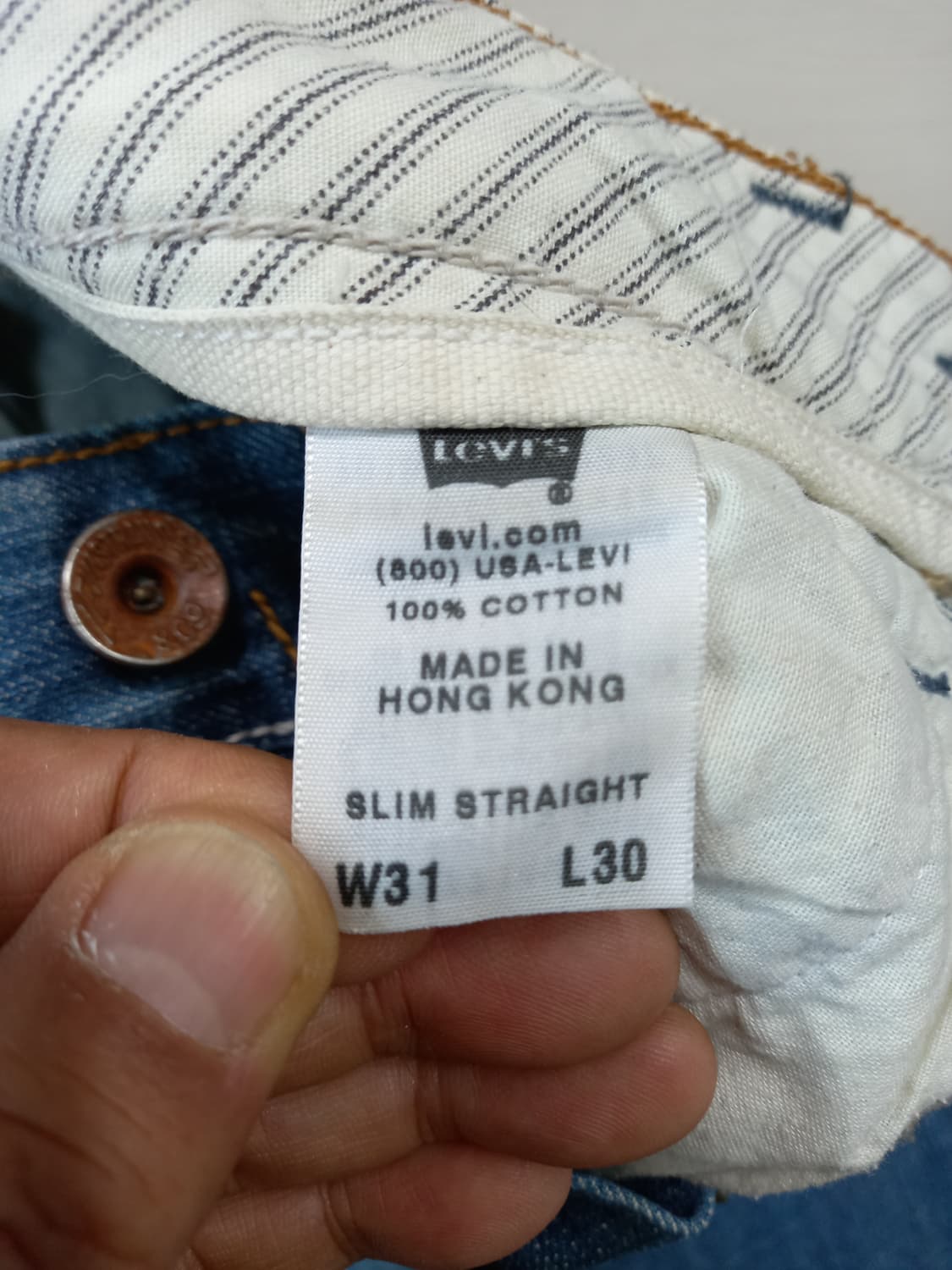 31 리바이스521 HongKong 워싱 일자진 31-507 상품이미지7