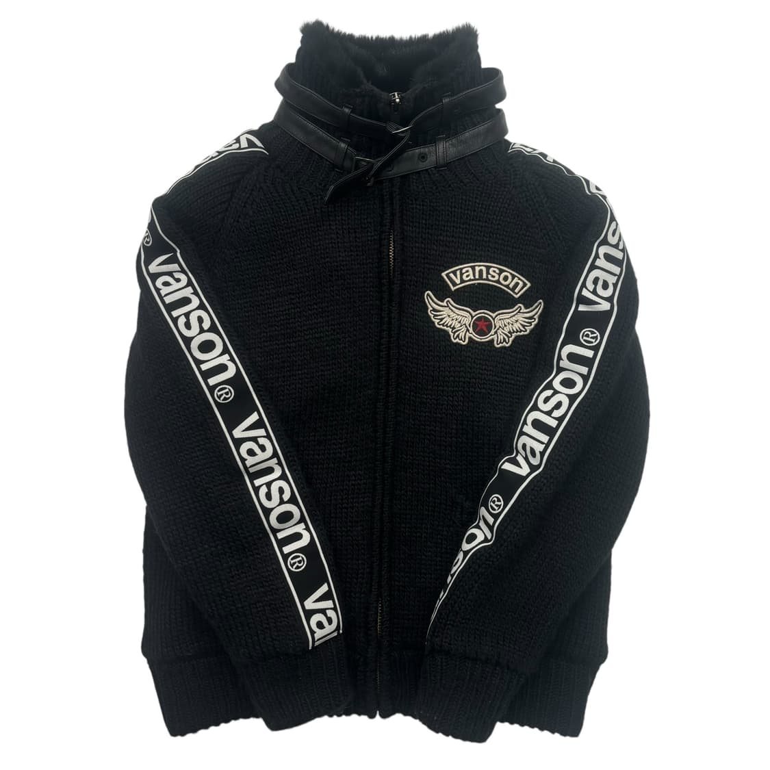 밴슨 레더 윙 로고 코위찬 자켓 M 상품이미지4