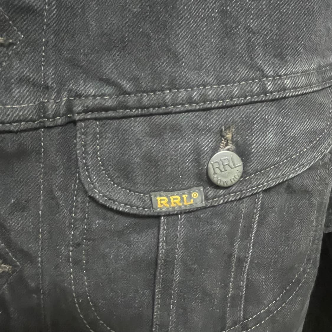 RRL LOT 271 데님 트러커 블랙자켓 L 상품이미지3