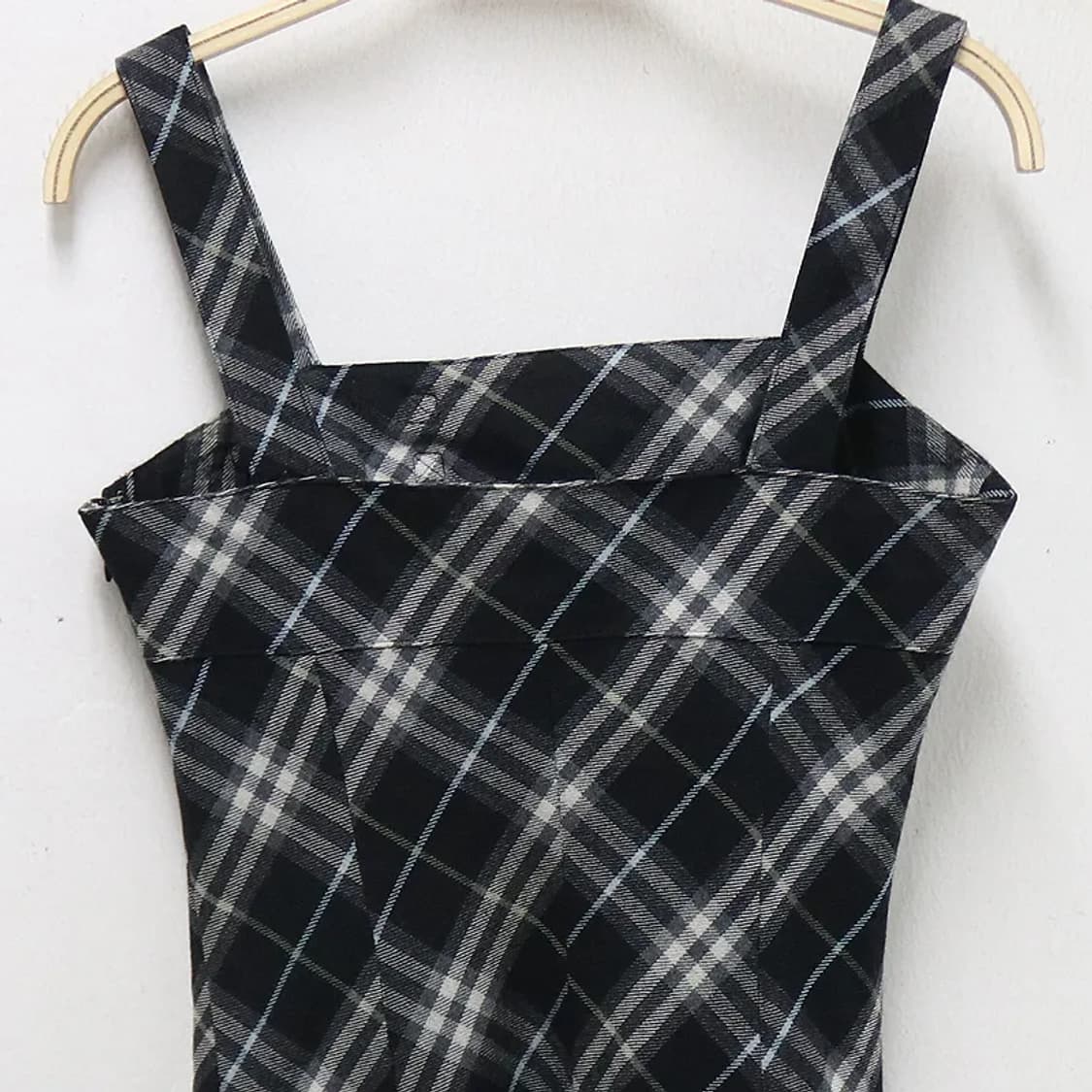 버버리 블루라벨 체크 울 혼방 원피스 60130 상품이미지6