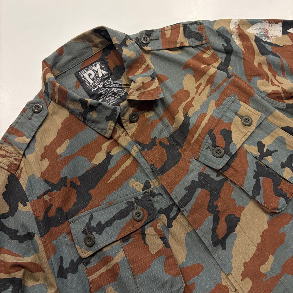 [L] 아비렉스 AVIREX PX 카모플라쥬 야상 자켓 D352 상품이미지3